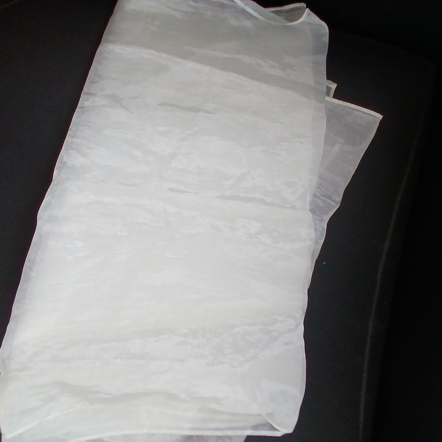 shawl ivory organza