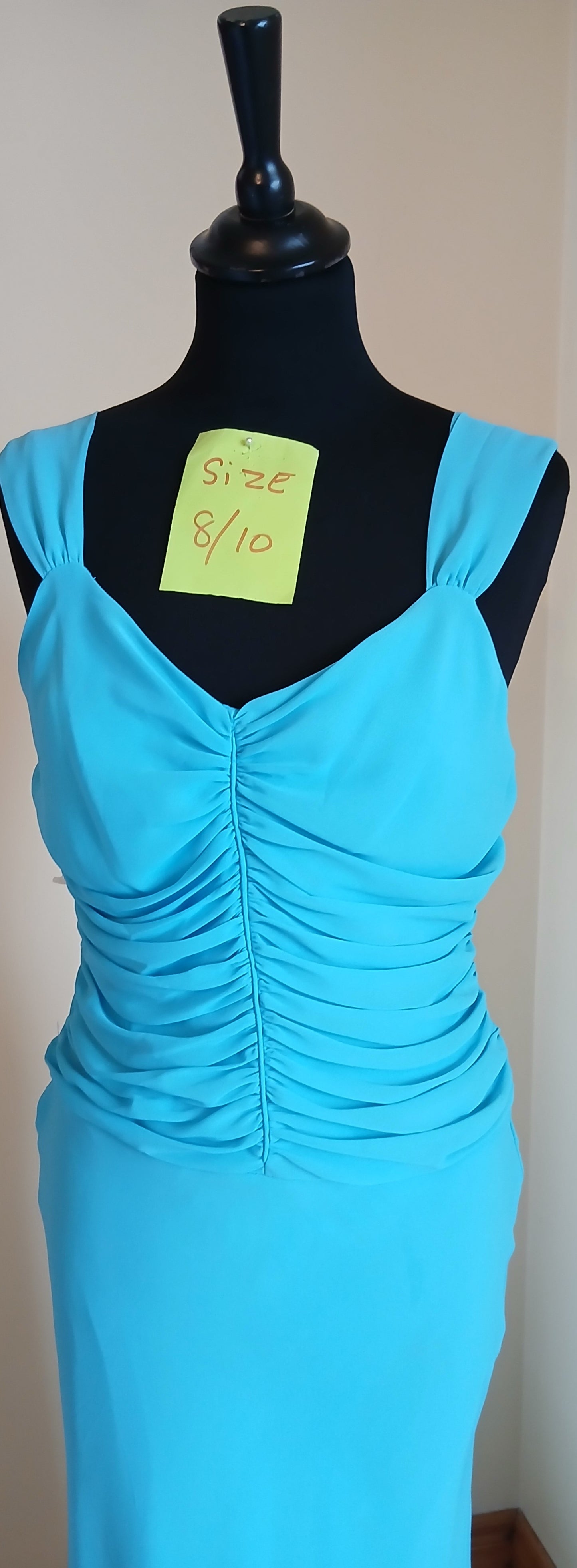 Ruched bodice with straps
