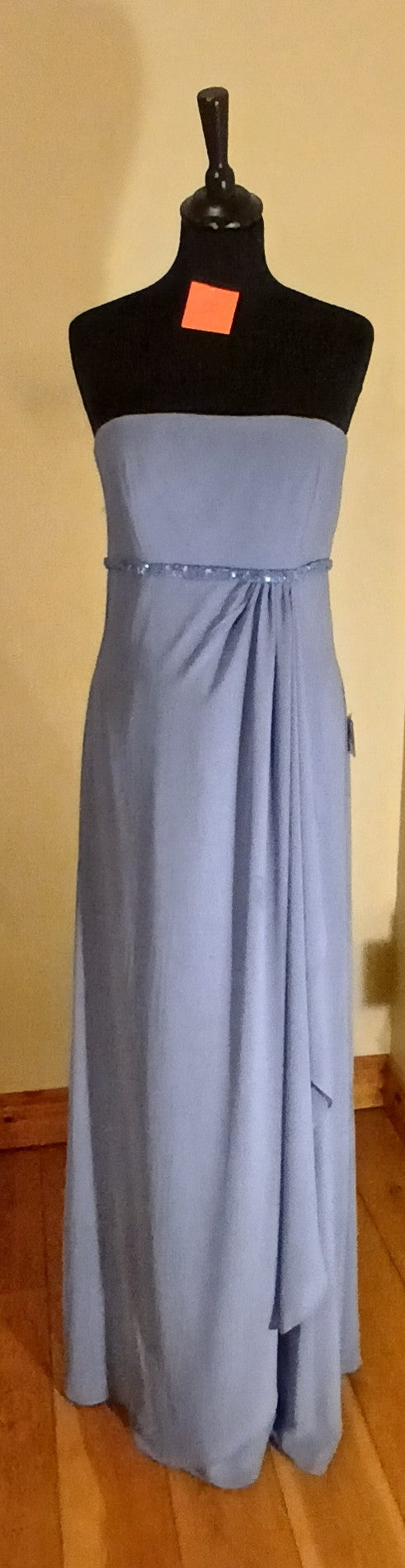 full length view of size 10 periwinkle dress