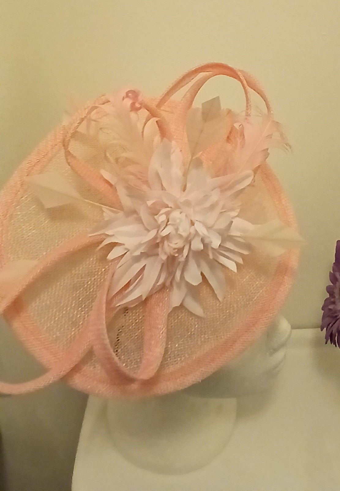 Pink fascinator c65