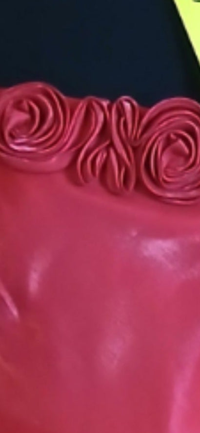 close up fabric roses detail