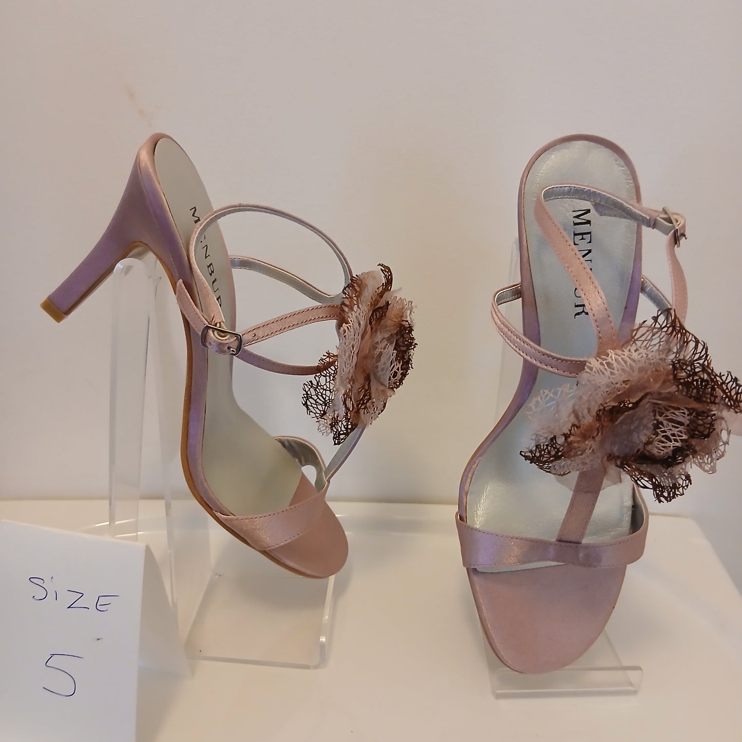 Dusty Pink Satin Dress Sandal - Size 5