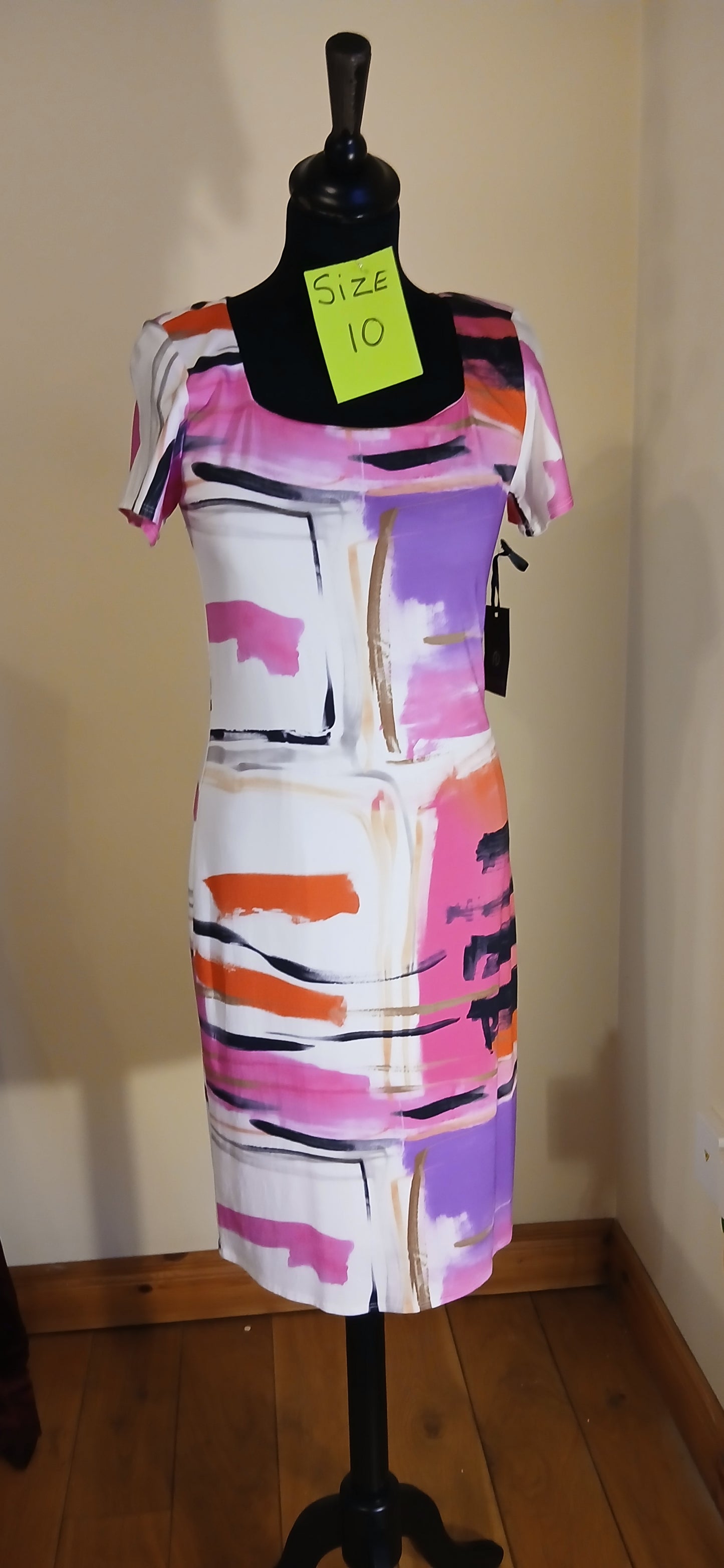 Size 10 multi-colour dress. one of our clearance sale dresses , so grab a bargain!