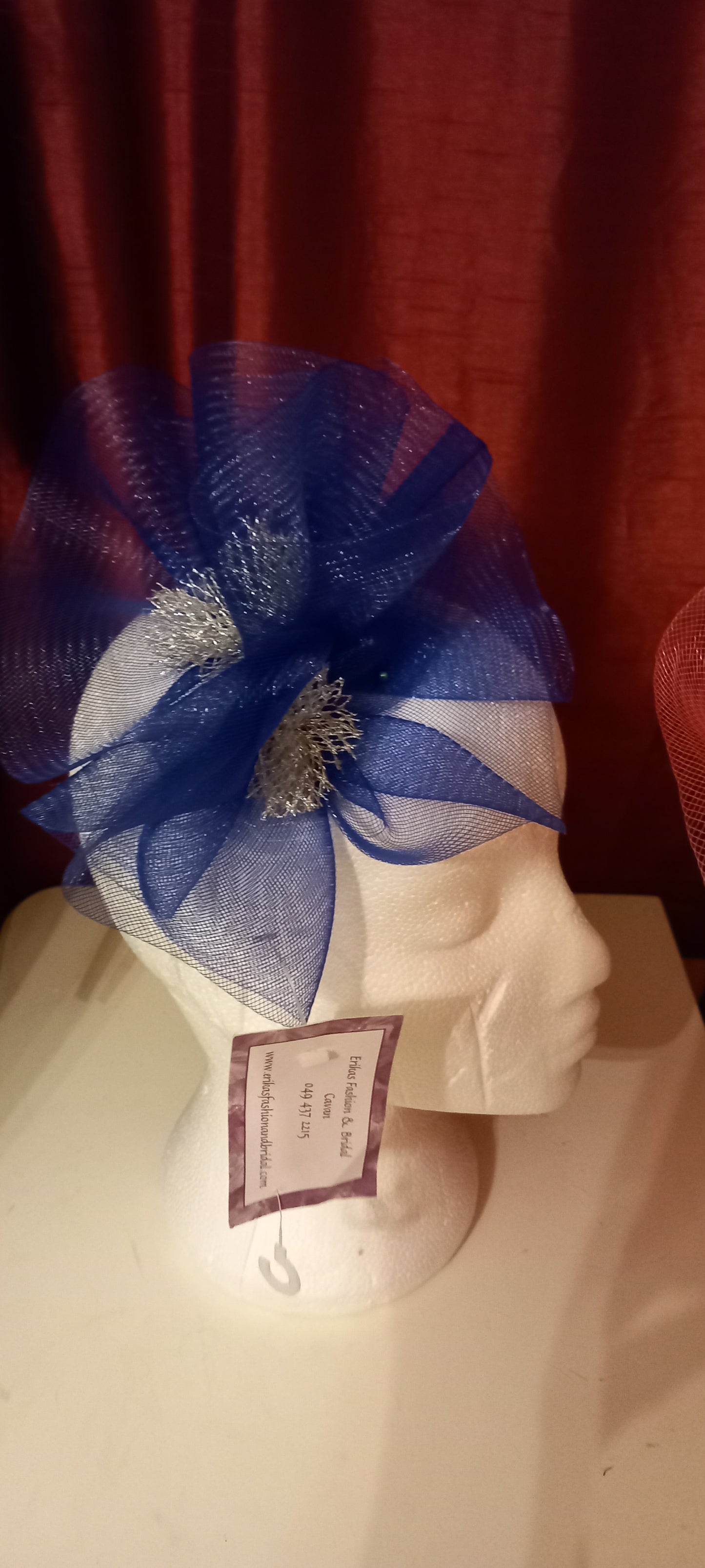 Royal blue  regal Headpiece