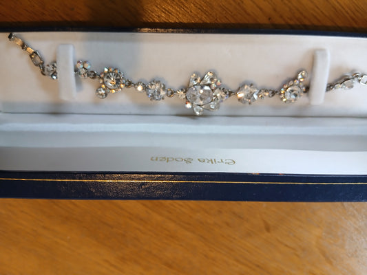 Crafted with premium nickel-free materials, this bracelet is perfect for sensitive skin, ensuring comfortable all-day wear without irritation. The sparkling clear crystals