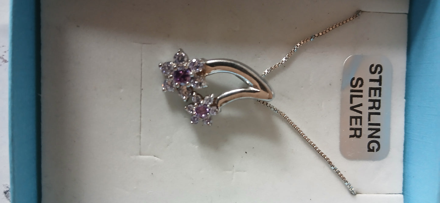 Flowers necklace and  chain