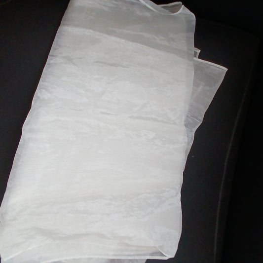 shawl ivory organza