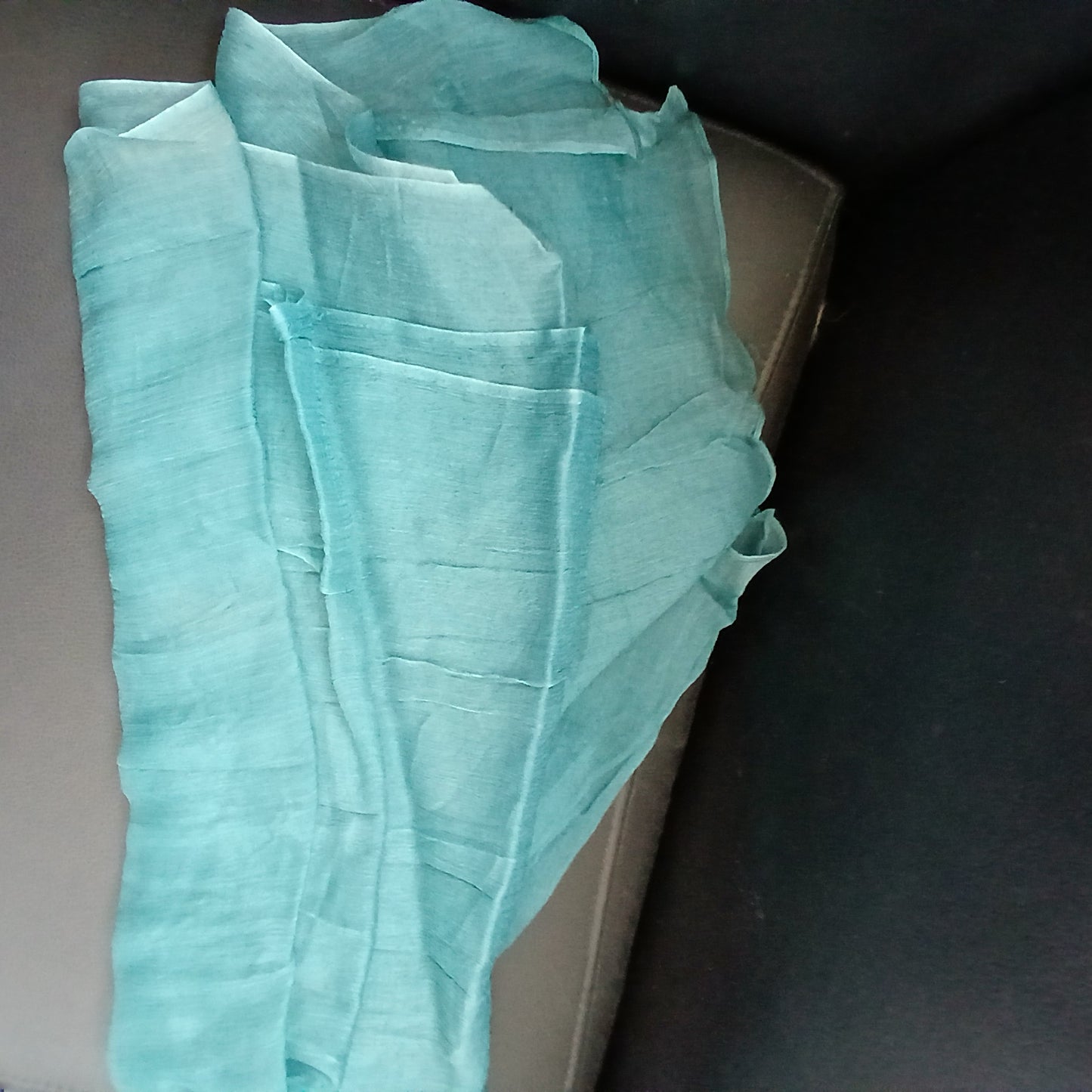 teal silk shawl large