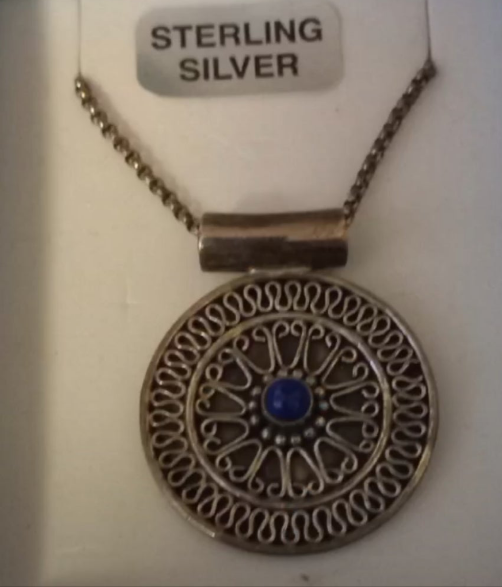  Silver Lapis Pendant Jewellery. This exquisite piece features a 2-inch lapis pendant on an 18-inch sterling silver chain. 