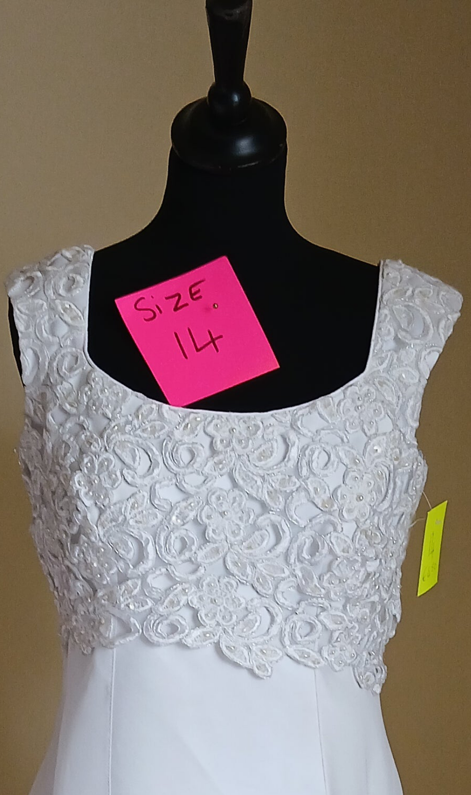 detail of bodice and straps