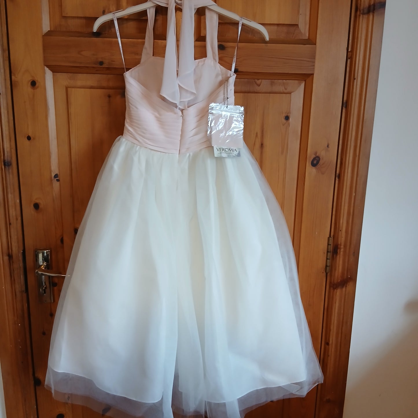 Children's  pink/ivory  Dress age 4yrs chiffon and tulle