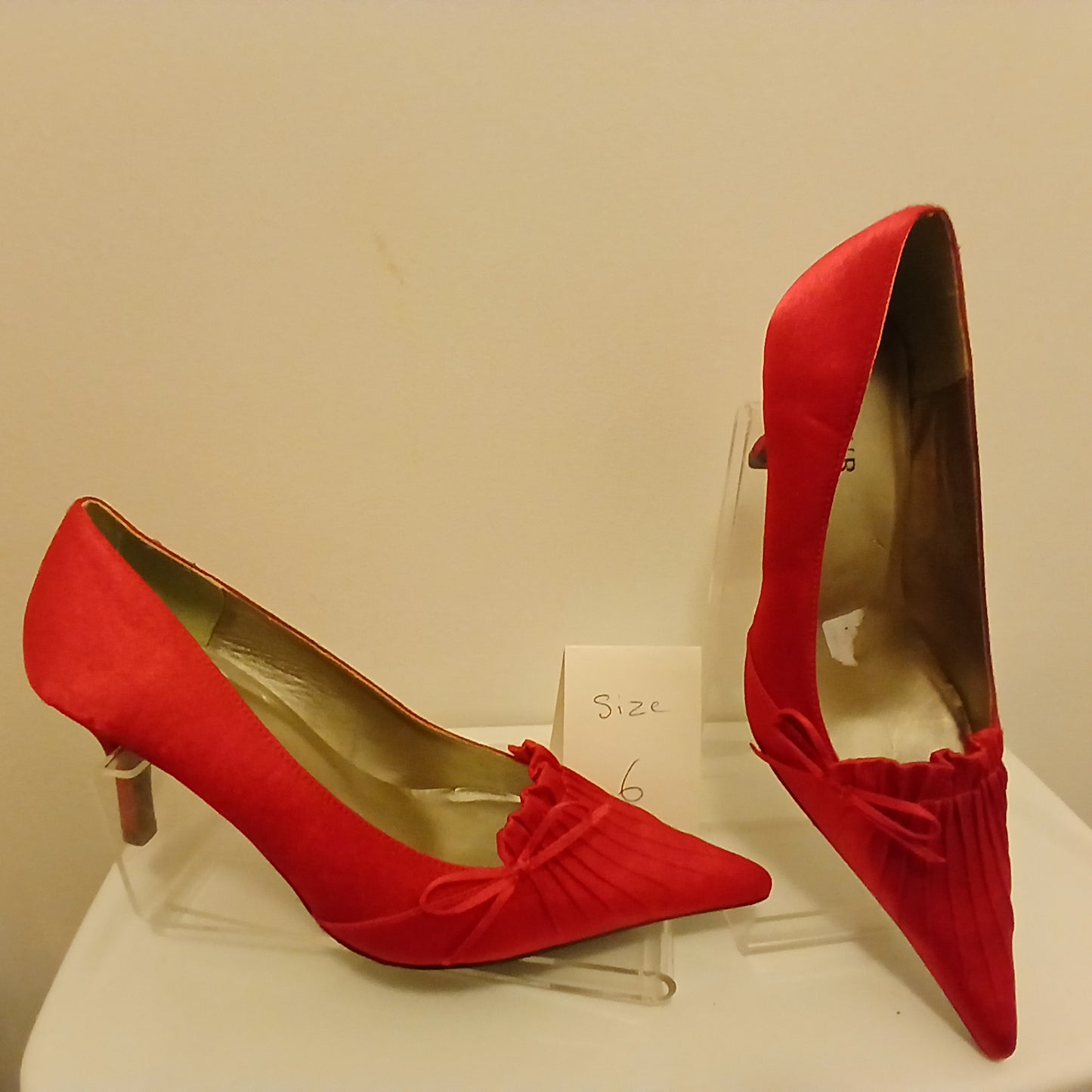 Red  stilettos shoes size 6