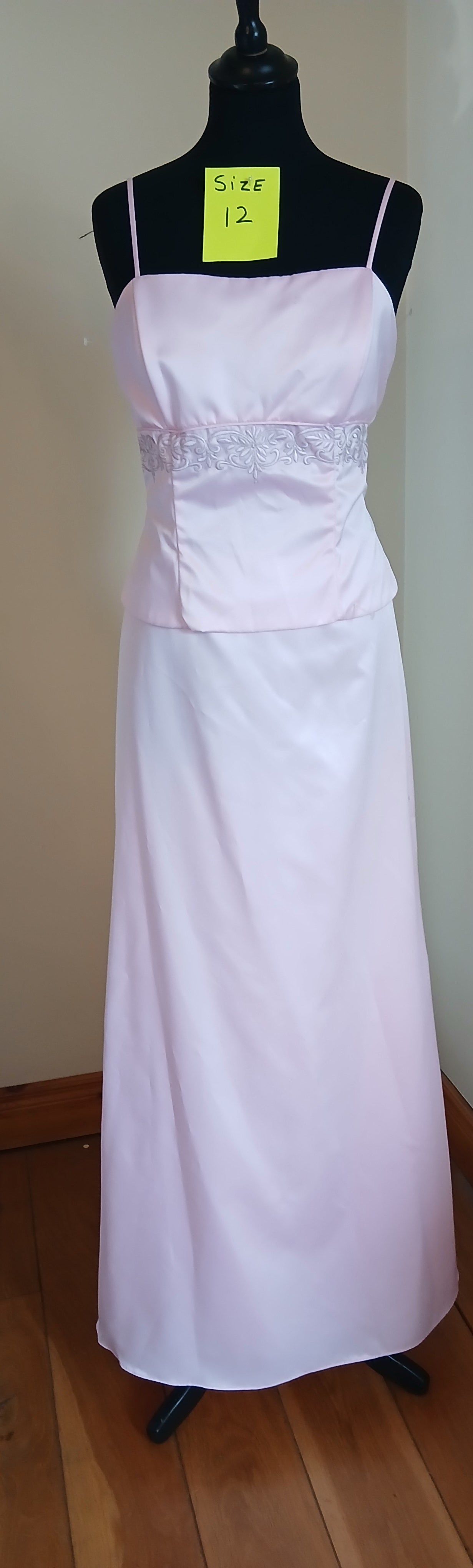 Satin  pink dress