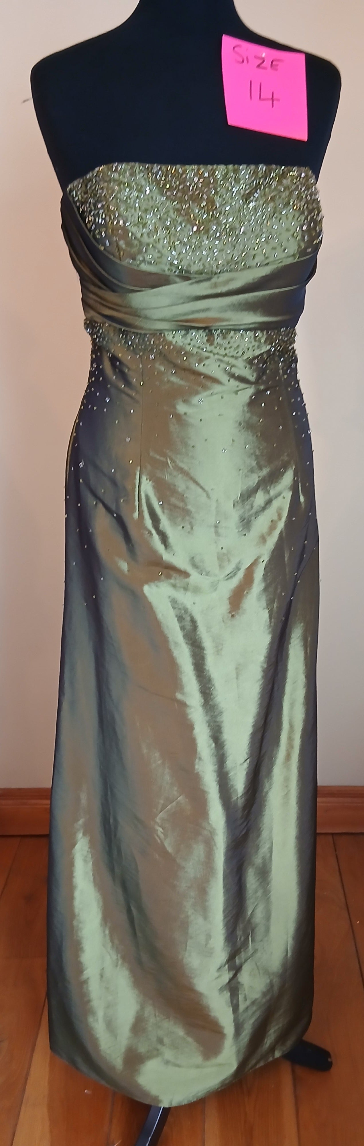 size 14  green dress