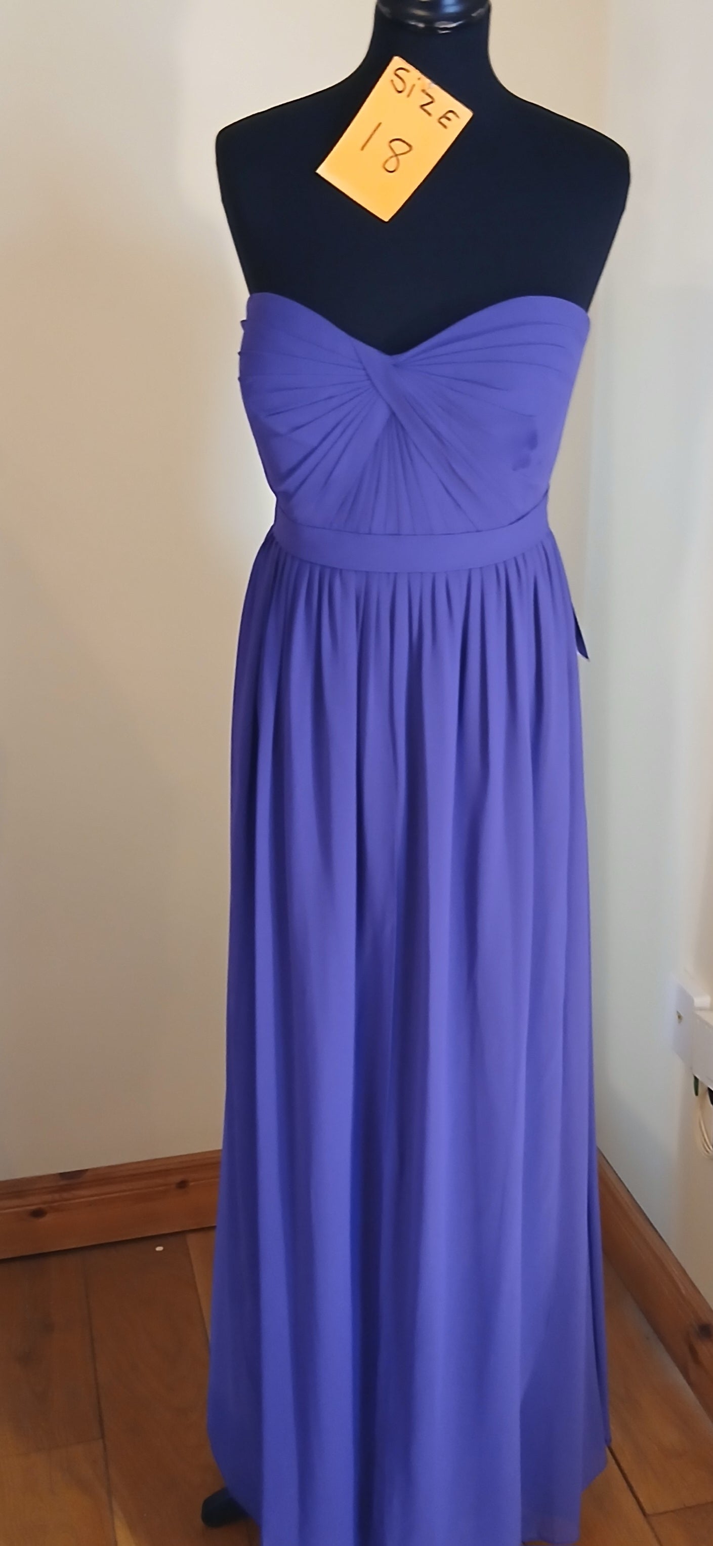 purple multi way dress  size 18 
