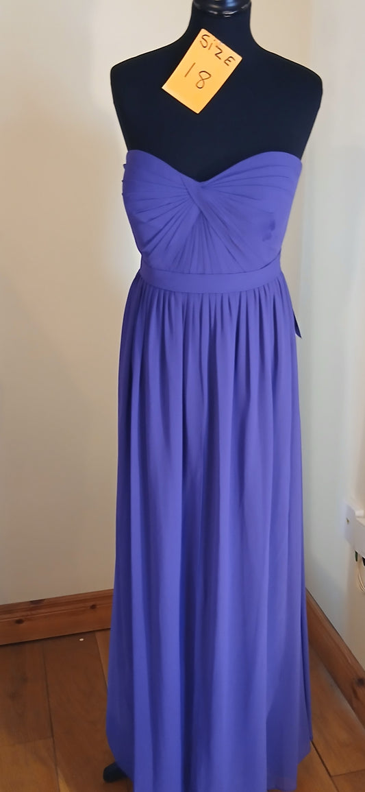 purple multi way dress  size 18 