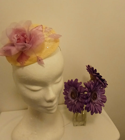 Fascinator  vero, ivory  pink