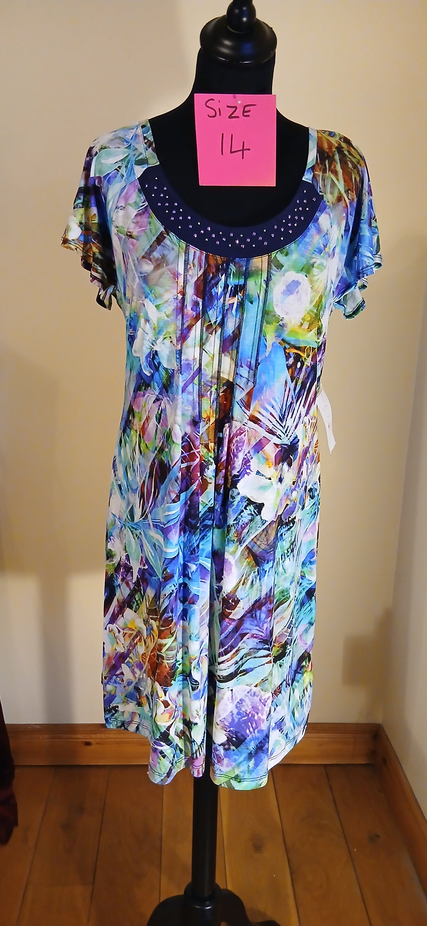 colourful floral dress size 14