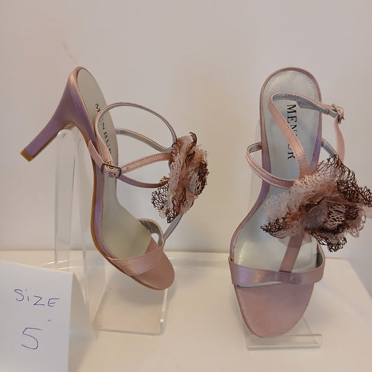 Dusty Pink Satin Dress Sandal - Size 5