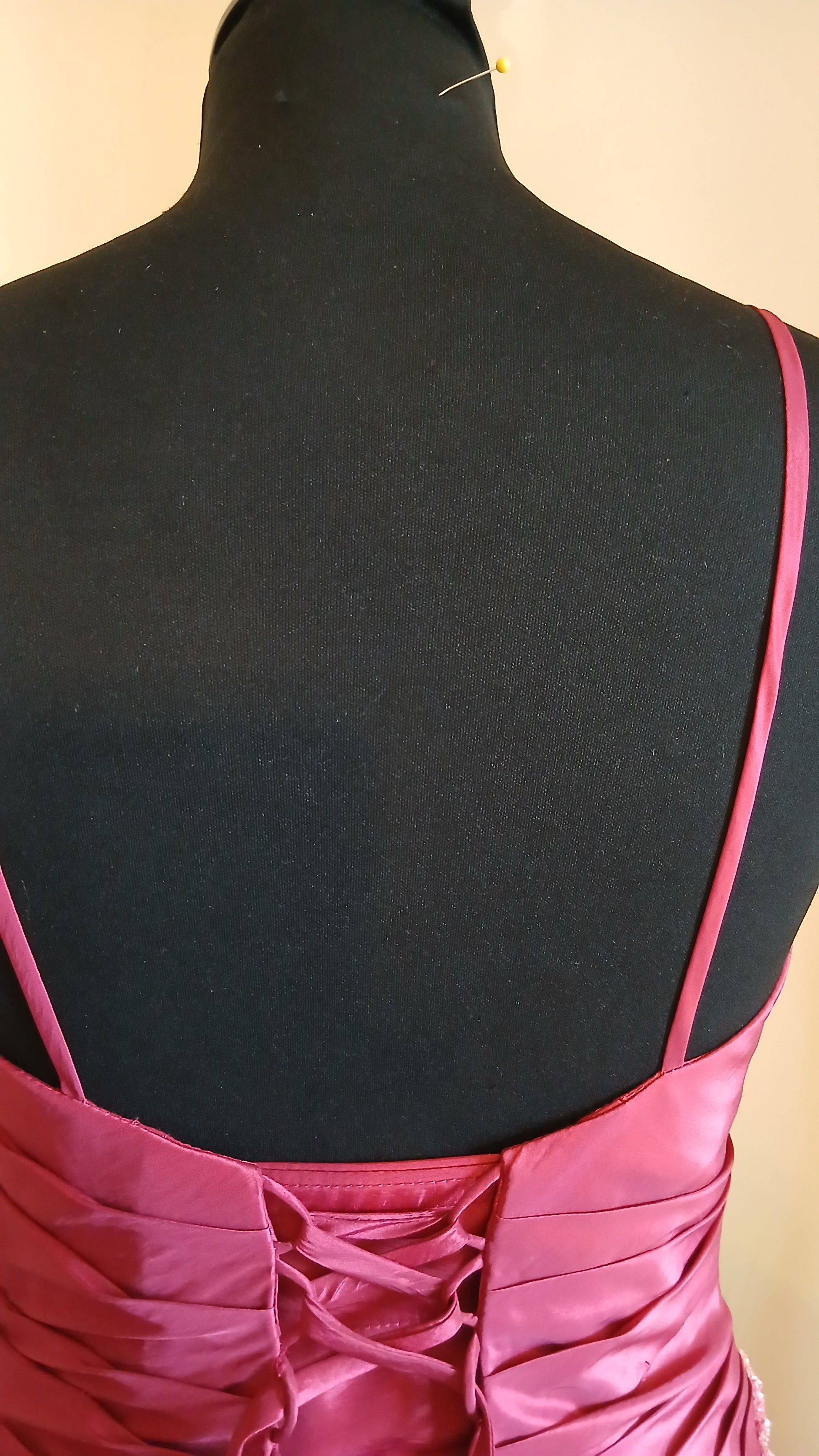 "cerise  flattering corset back of dress2