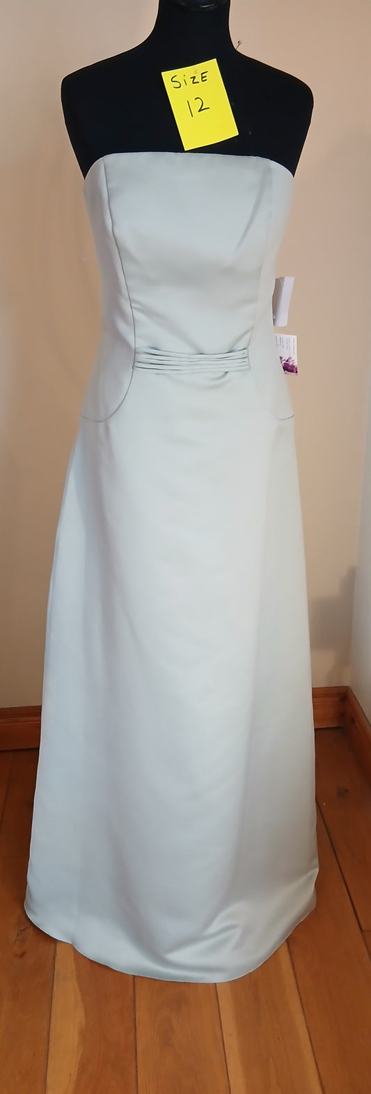 pale green satin dress size 12