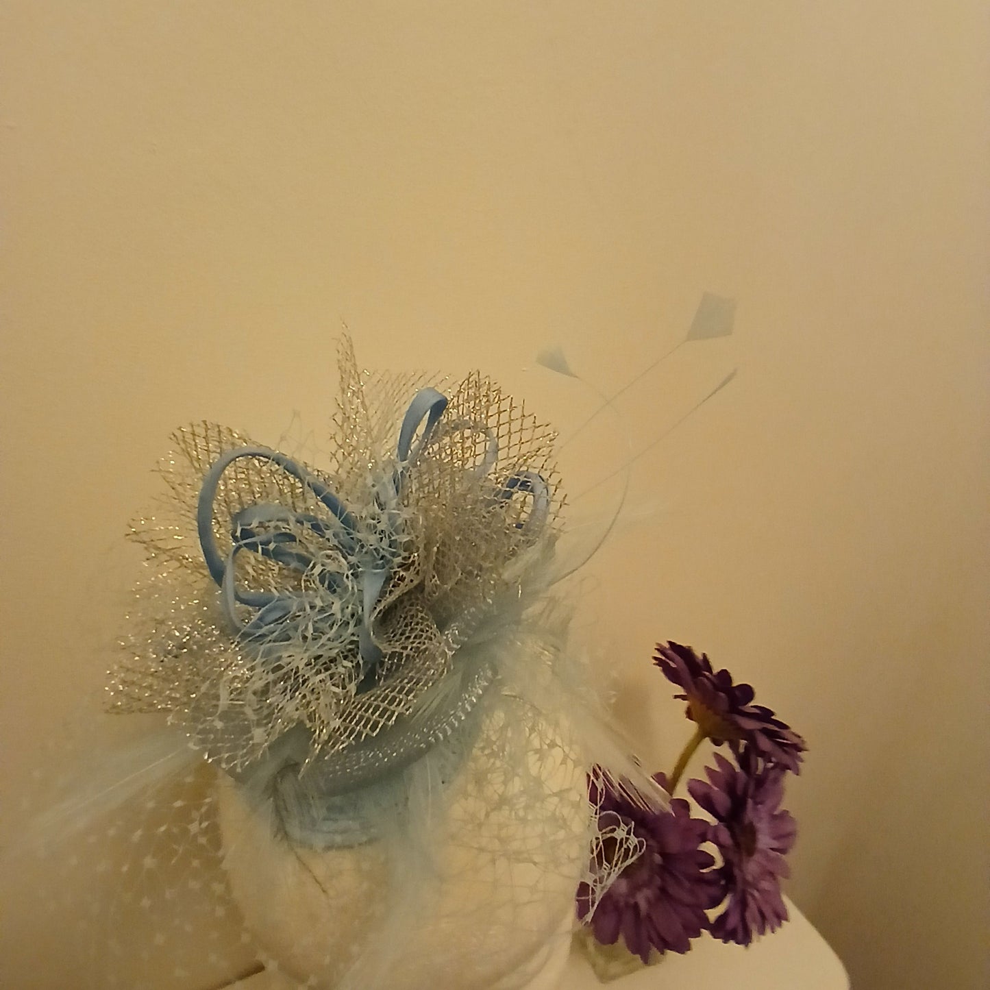 Fascinator jenna  in delph blue
