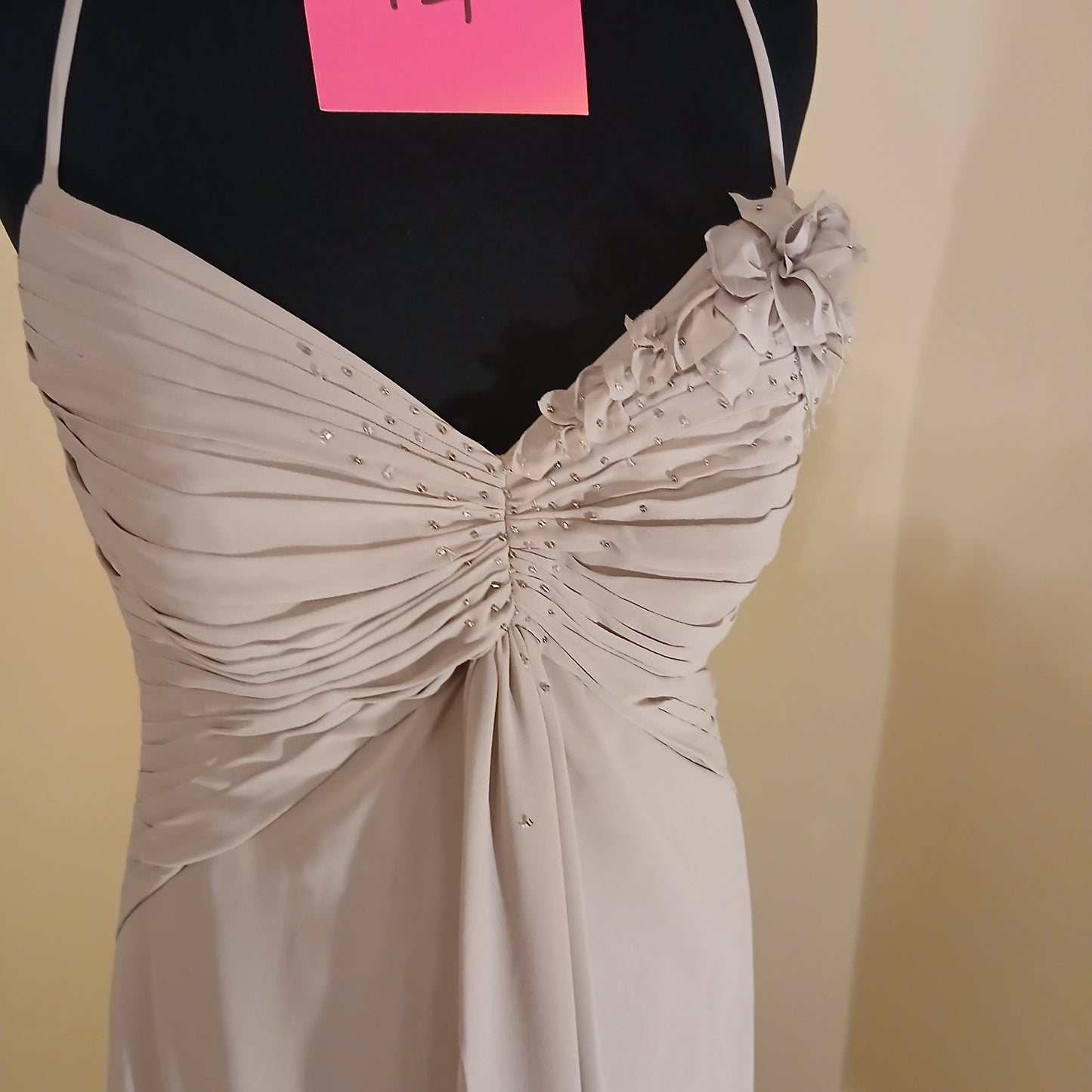 Taupe Dress in  size 14 chiffon