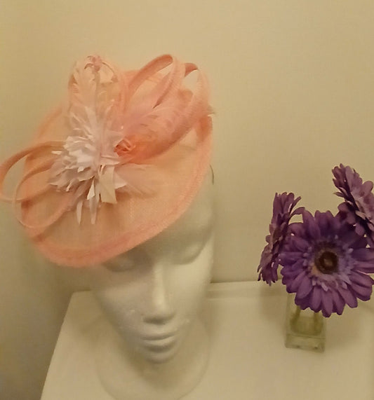 Pink fascinator c65