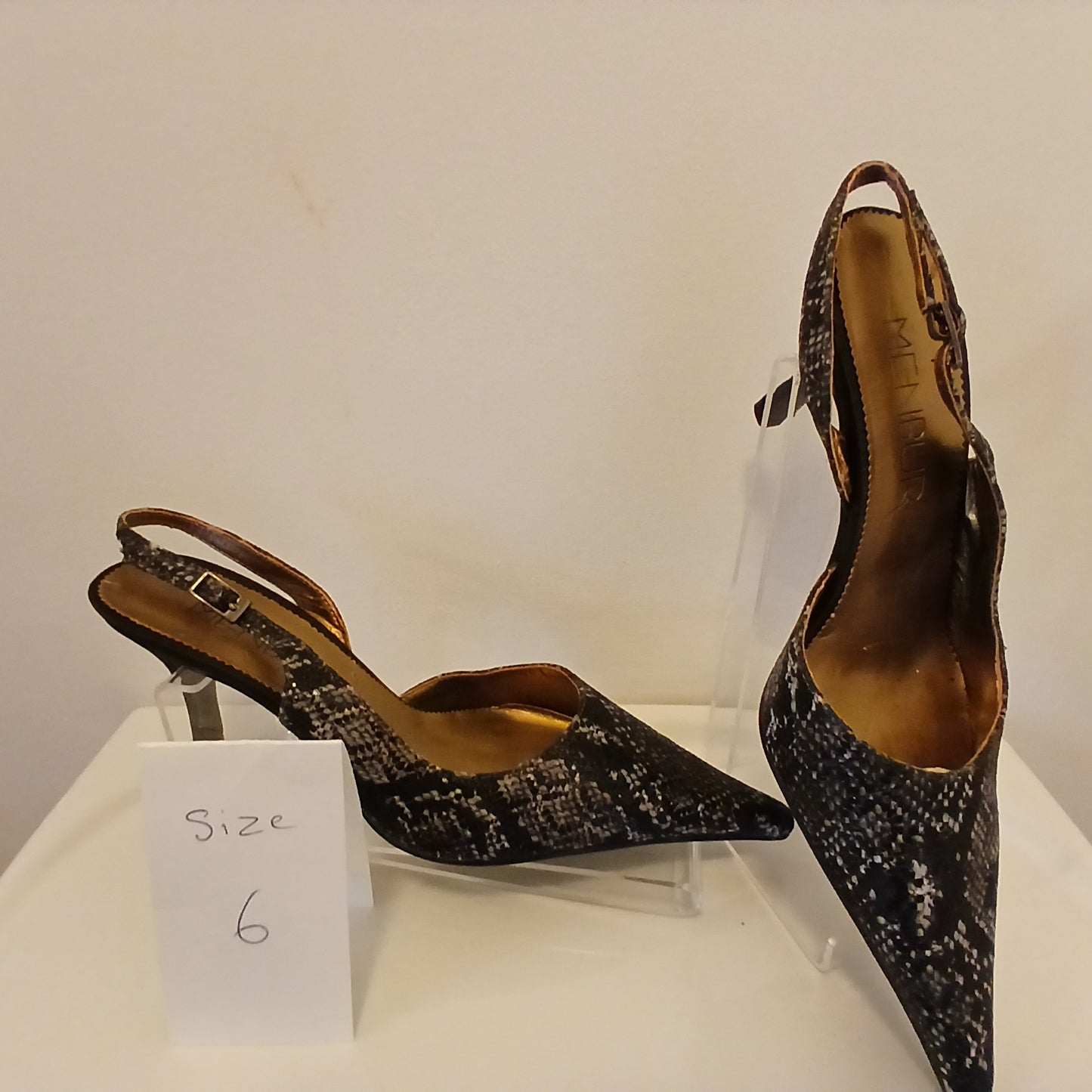 Snakeskin  slingback  size 6