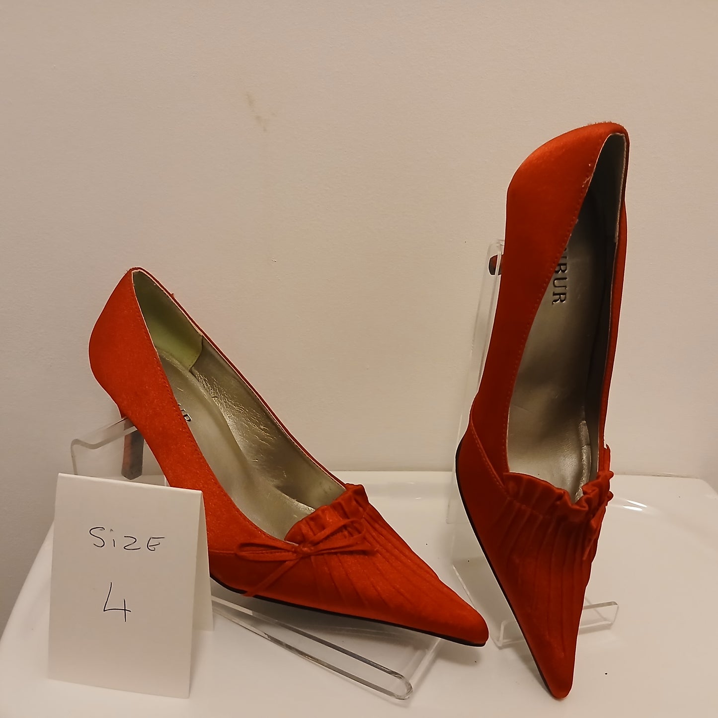 Red Stilettos Shoes Size 4 - High Heel Fashion